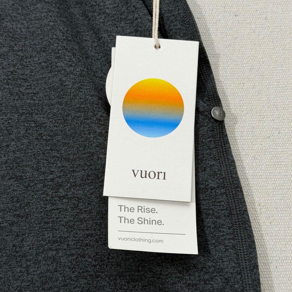 NWT Vuori Ponto Short Mens XL Charcoal Heather Athletic Lounge Performance 7.5" - Picture 9 of 12